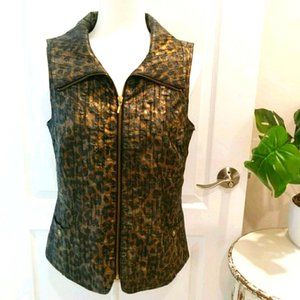 Zenergy by Chico's Leopard Print Vest Size 0